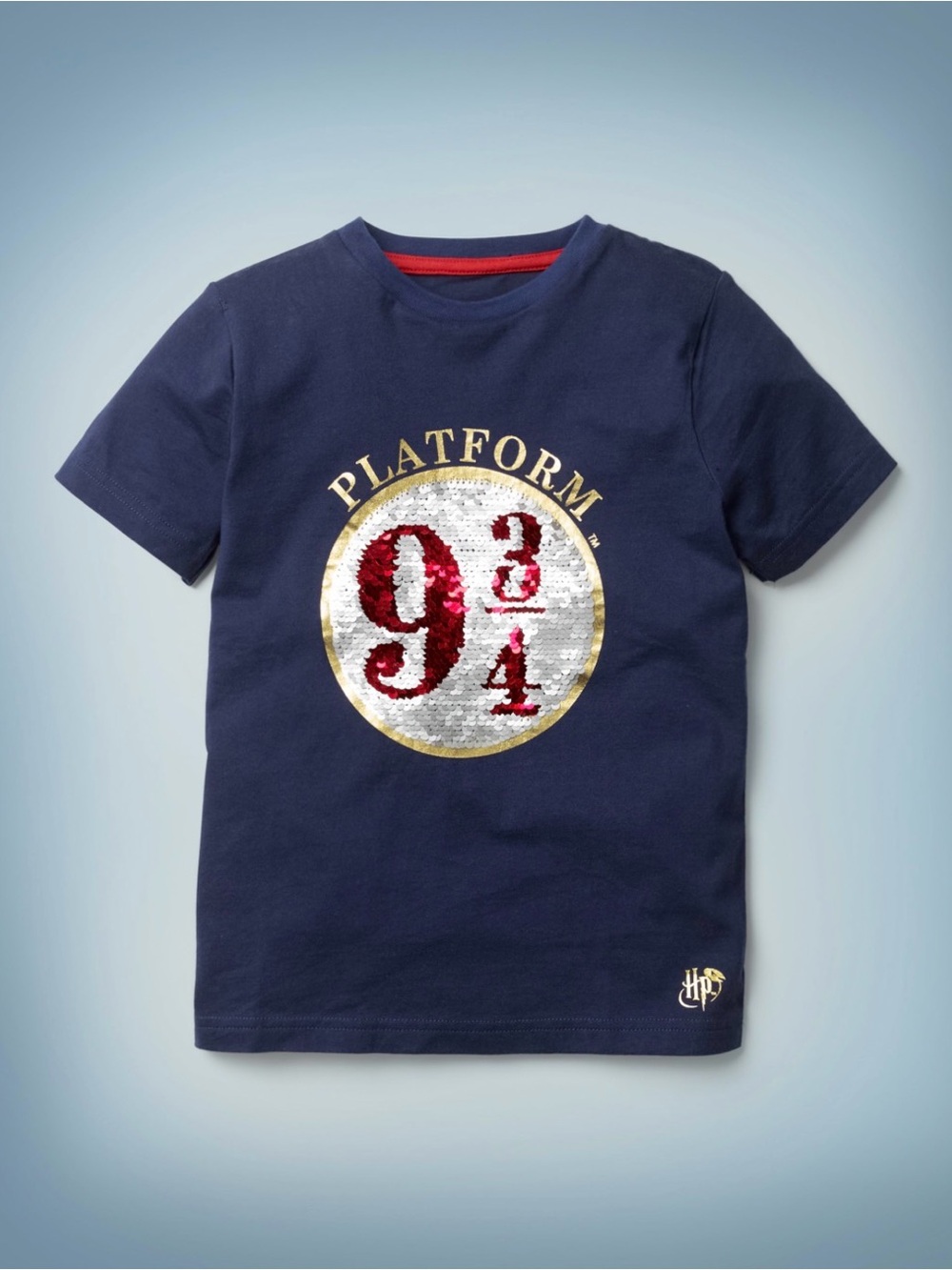 Mini Boden Harry Potter Platform 9 3/4 Flip Sequin Shirt 7-8Y 128cm